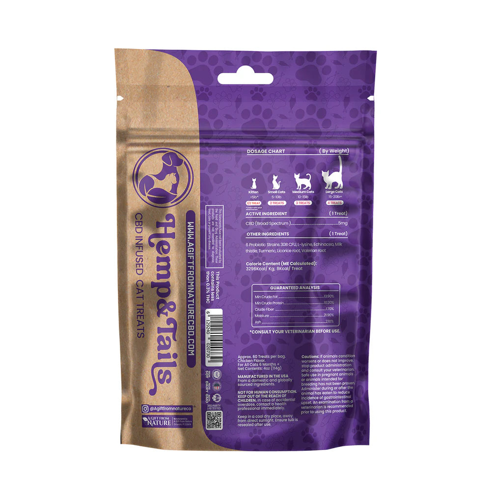 Hemp & Tails Cat Treats - Immune - Chicken Bites