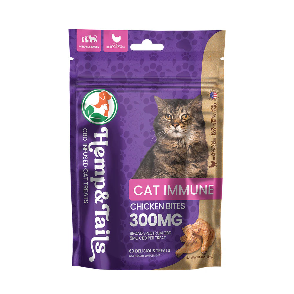 Hemp & Tails Cat Treats - Immune - Chicken Bites