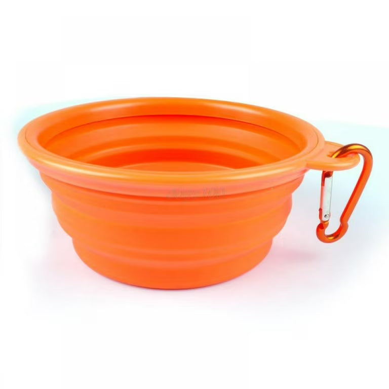 Orange Pet Travel Bowl