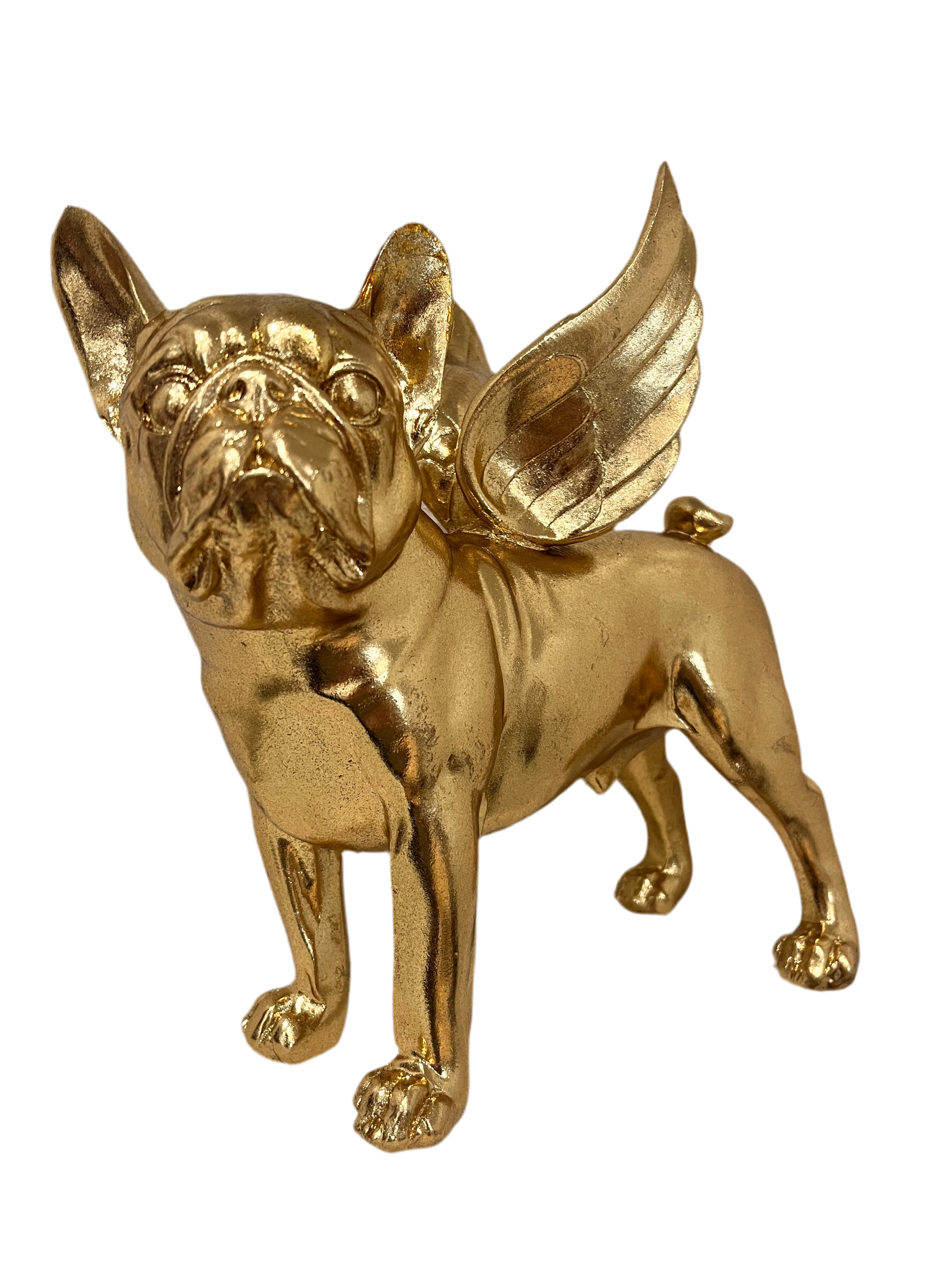 Bull Dog With Wings Gold