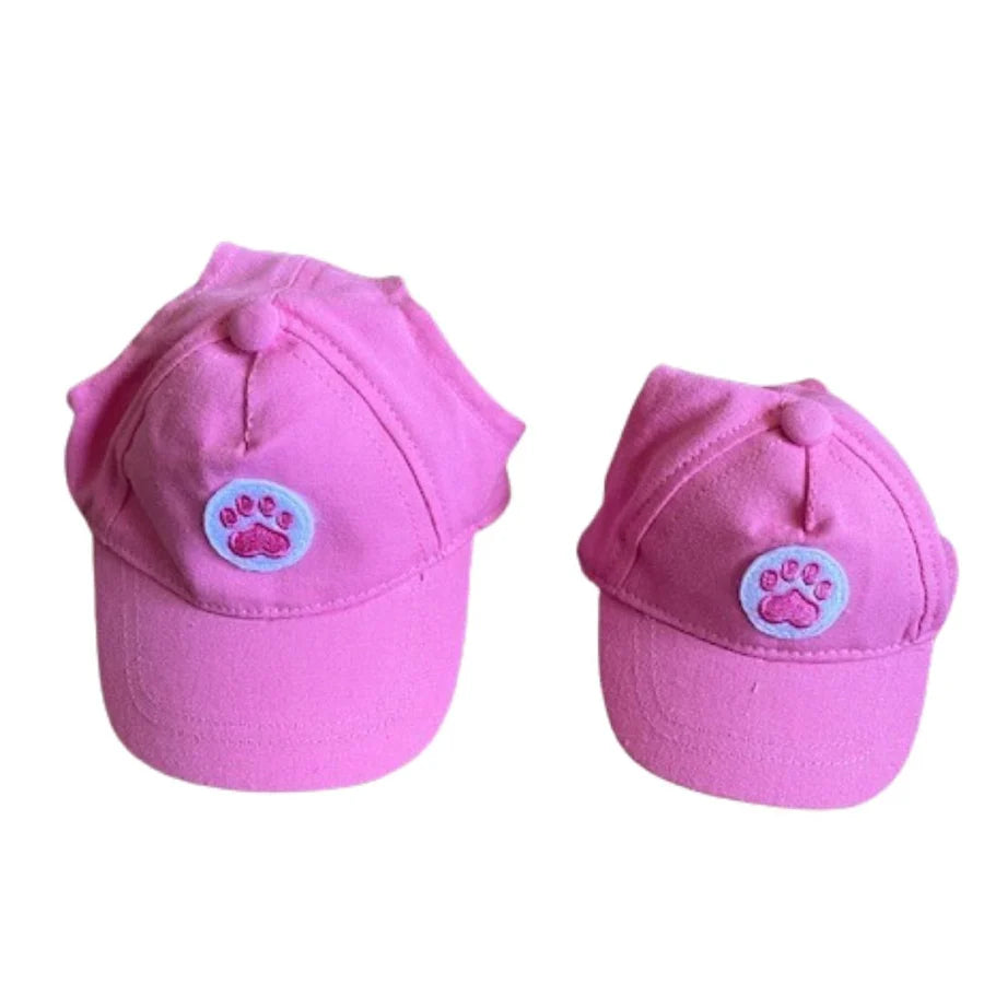 Dog Baseball Hat Pink Paw