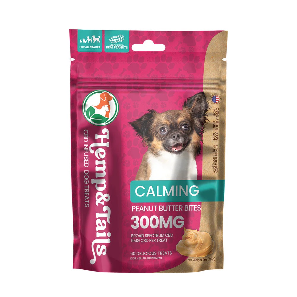 Hemp & Tails Dog Treats - Calming - Peanut Butter Bites