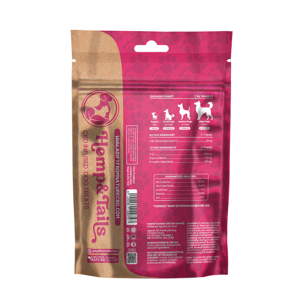 Hemp & Tails Dog Treats - Digestive - Chicken Bites
