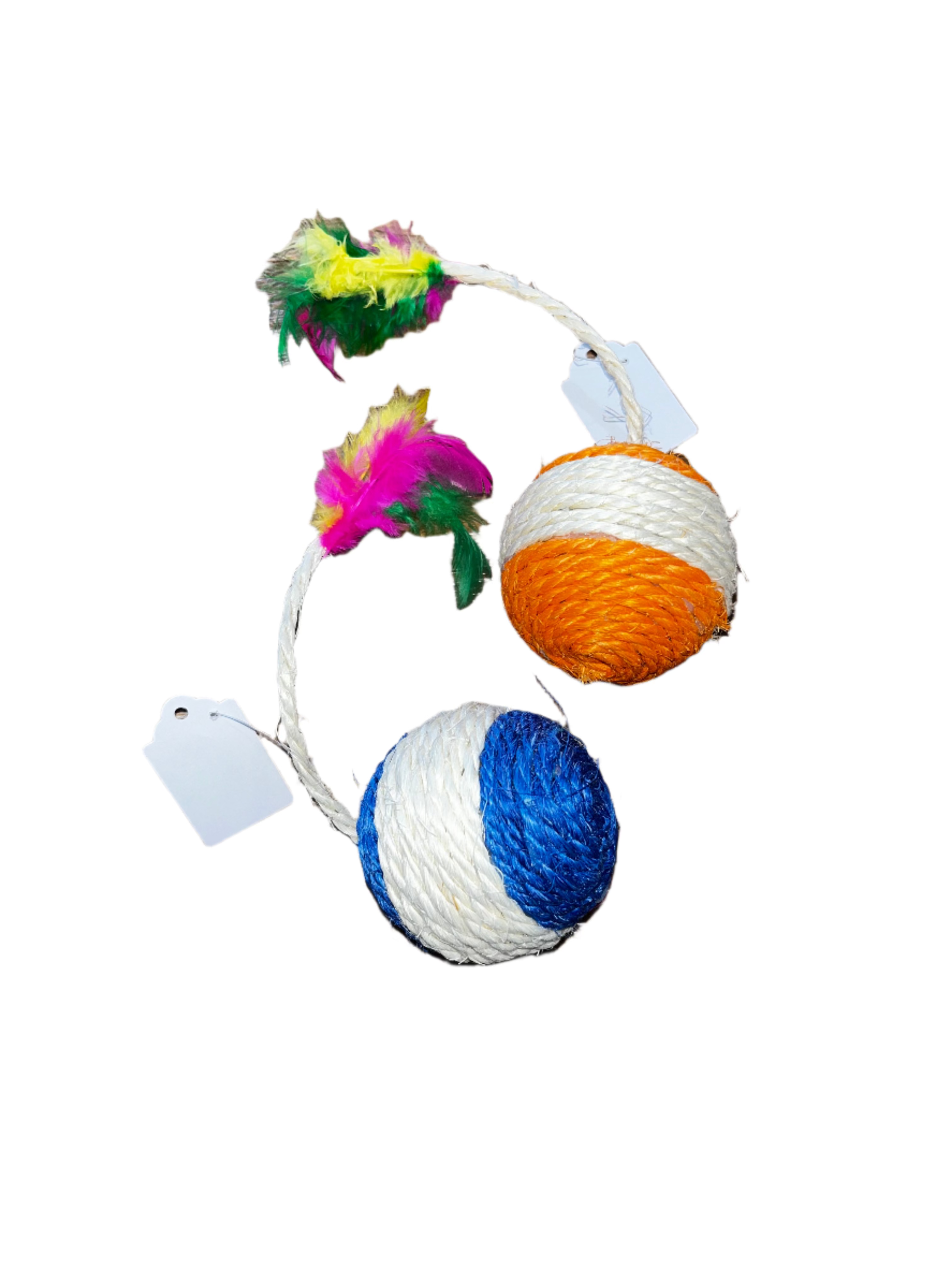 cat toy with feathers