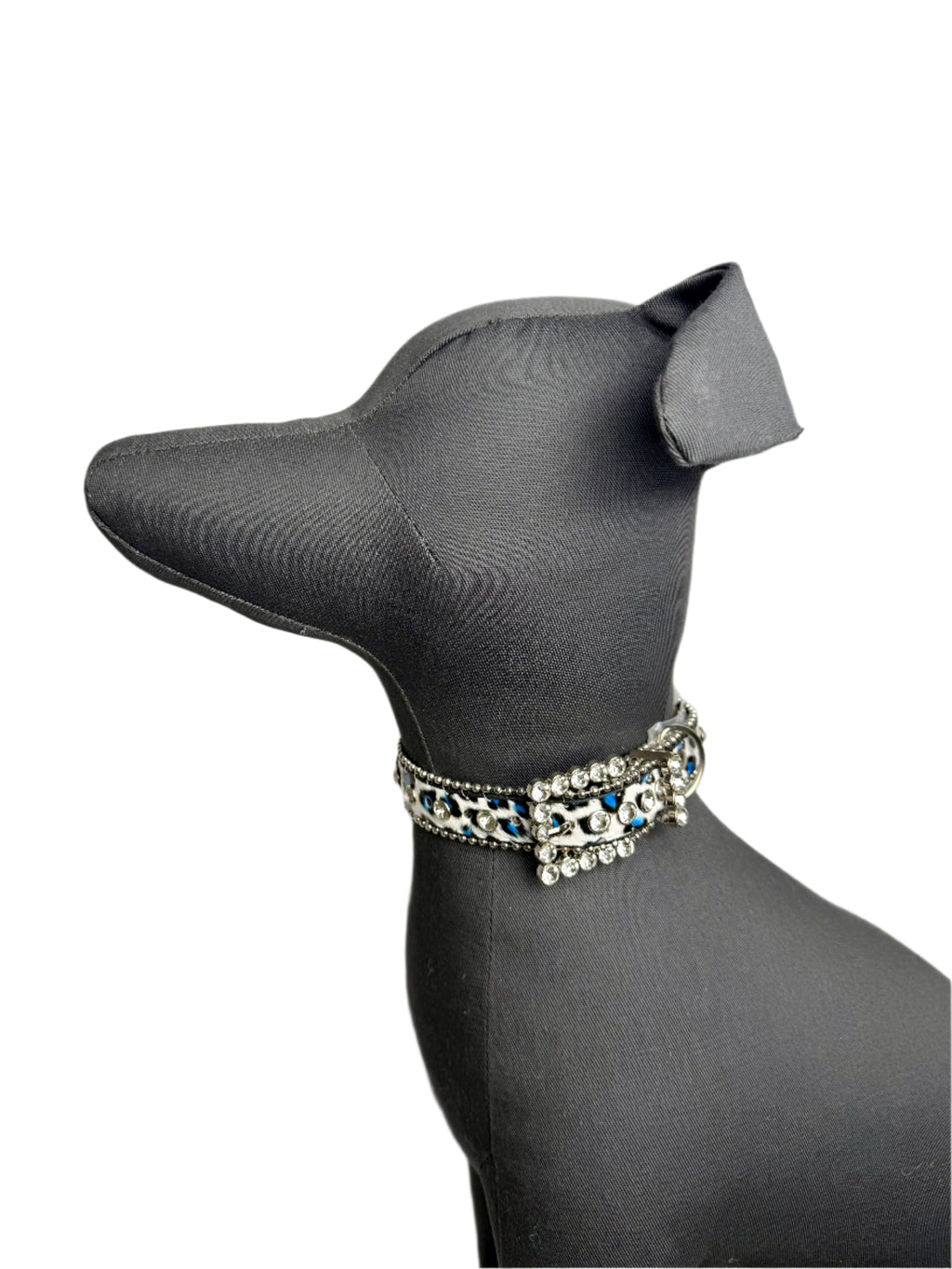 Jeweled Collar Turq Leopard
