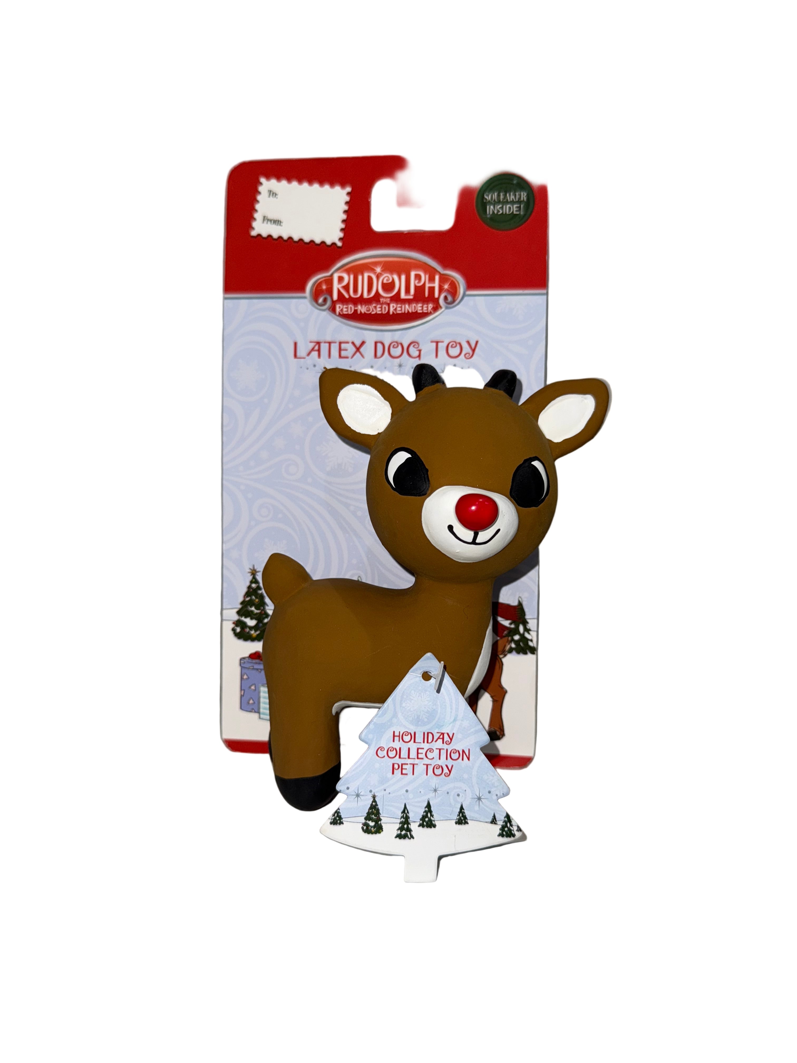 Latex Rudolph Squeaker Toy