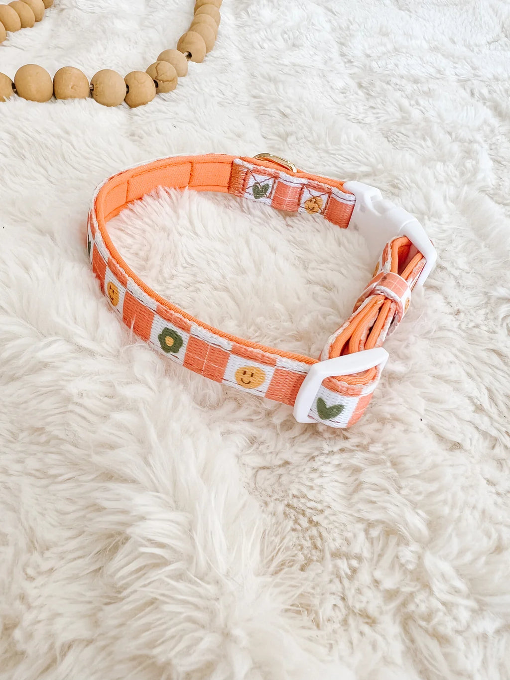 Orange Checkered Collar XS