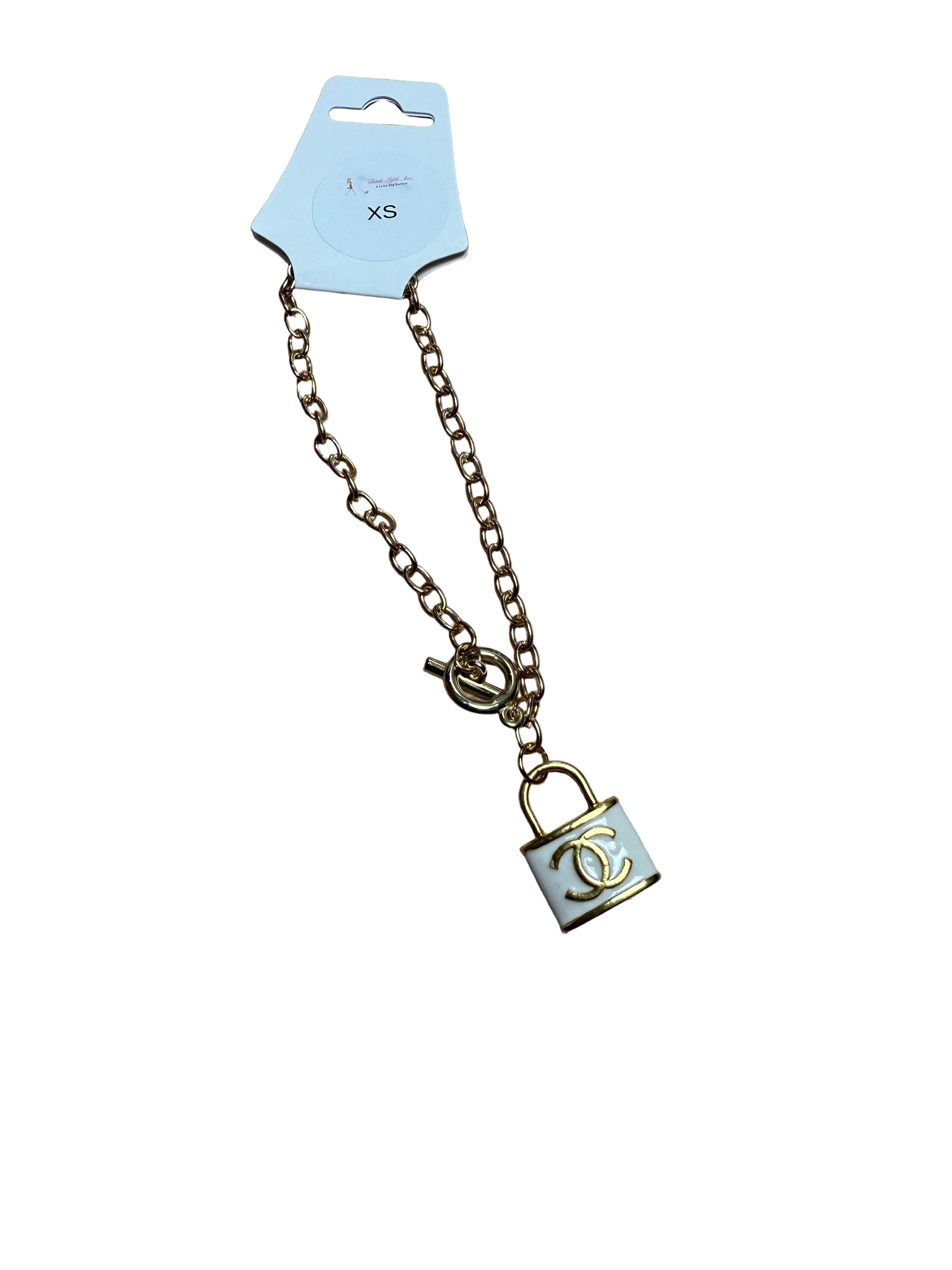 Designer Inspired Rhinestone Lock Pendant