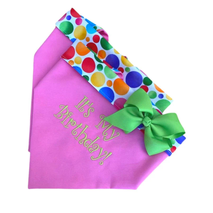 Pink Birthday Bandana