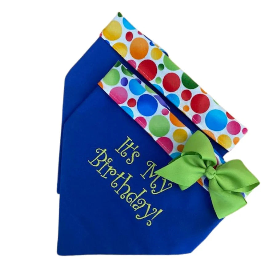 Blue Birthday Bandana