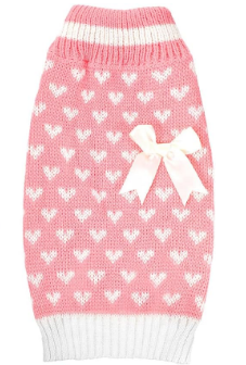 White Heart Bow Sweater