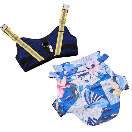 Tommy Bahama Combo Harness and Blu Shirt Hawaiian