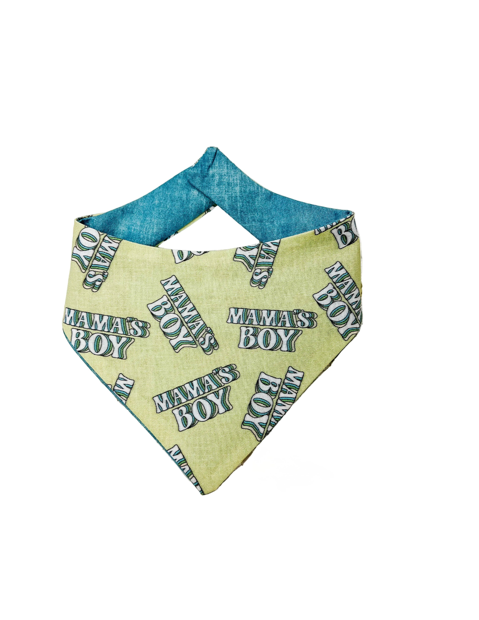 Mama's Boy Snap-On Reversible Dog Bandana, Curved Neck