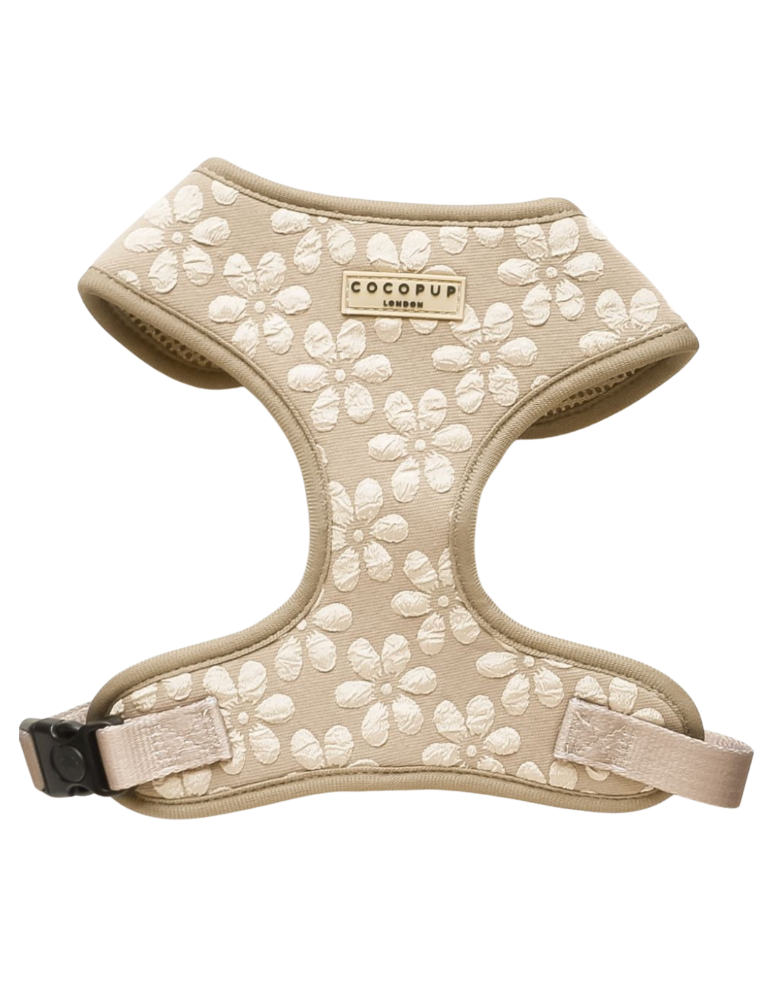 LUXE Adjustable Neck Harness - Mocha Flower