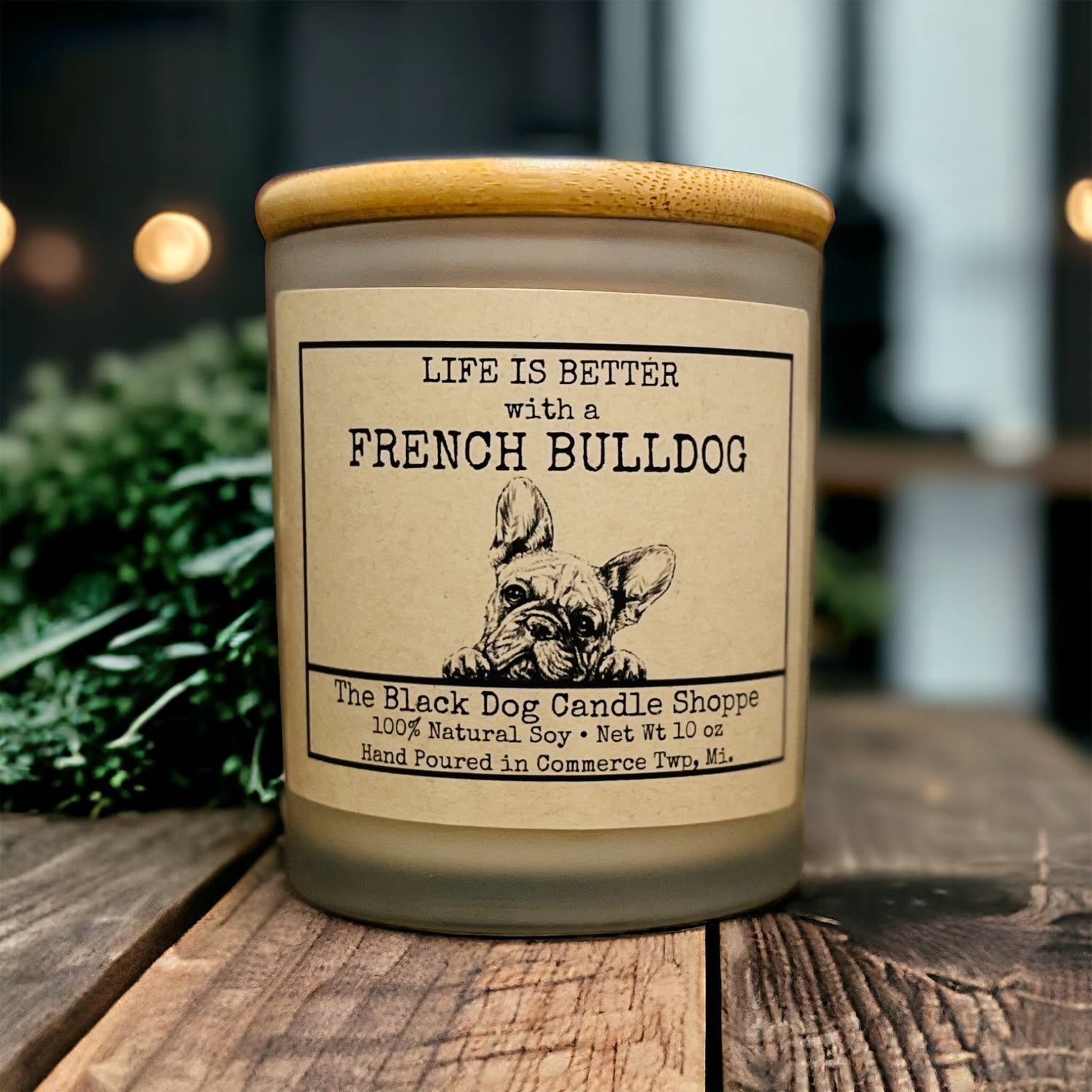 French Bulldog Candle