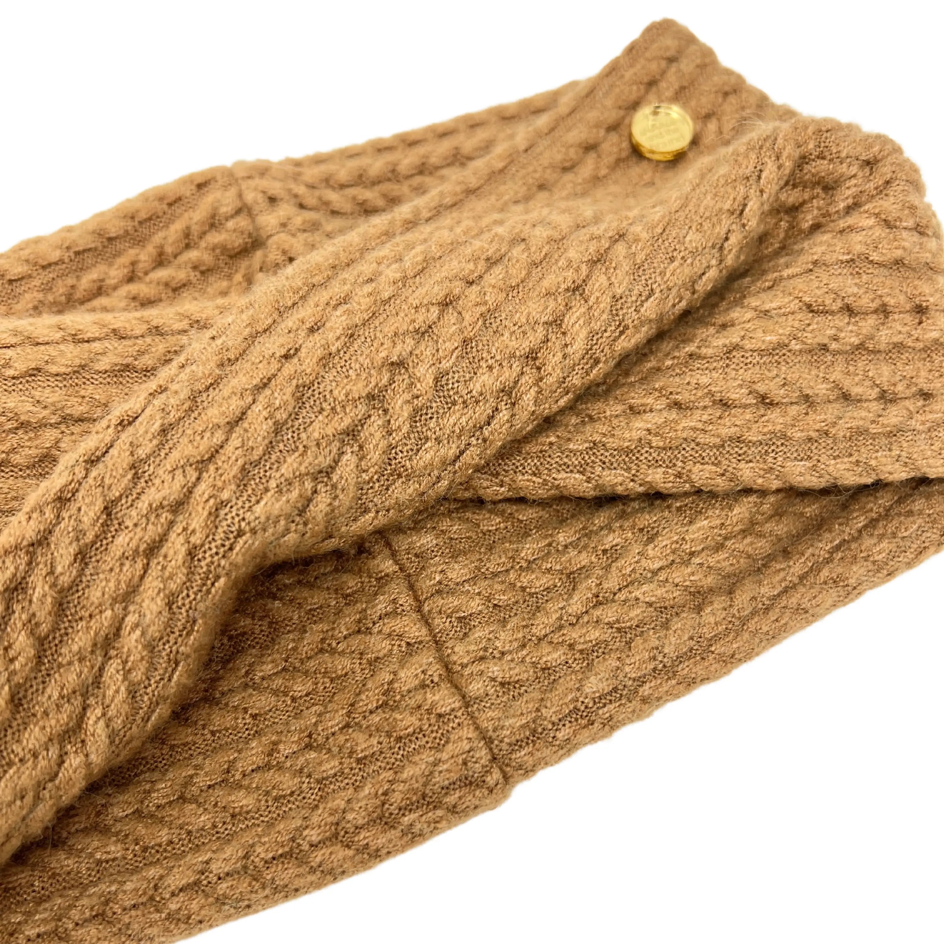 Camel Sweater Knit Infinity Scarf for Dogs | Fall