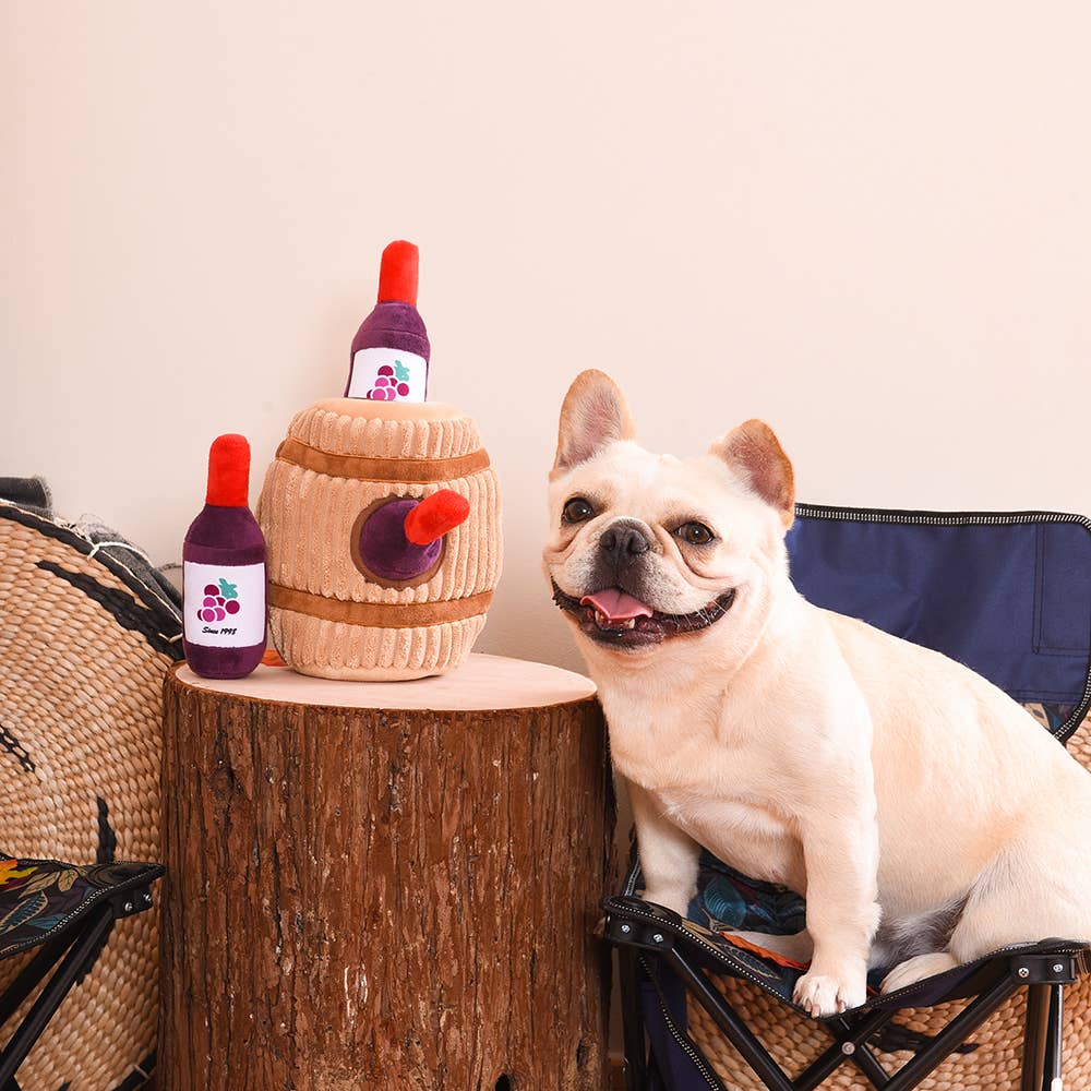 HugSmart Pet -Food Party  | Wine Barrel - Interactive Toy