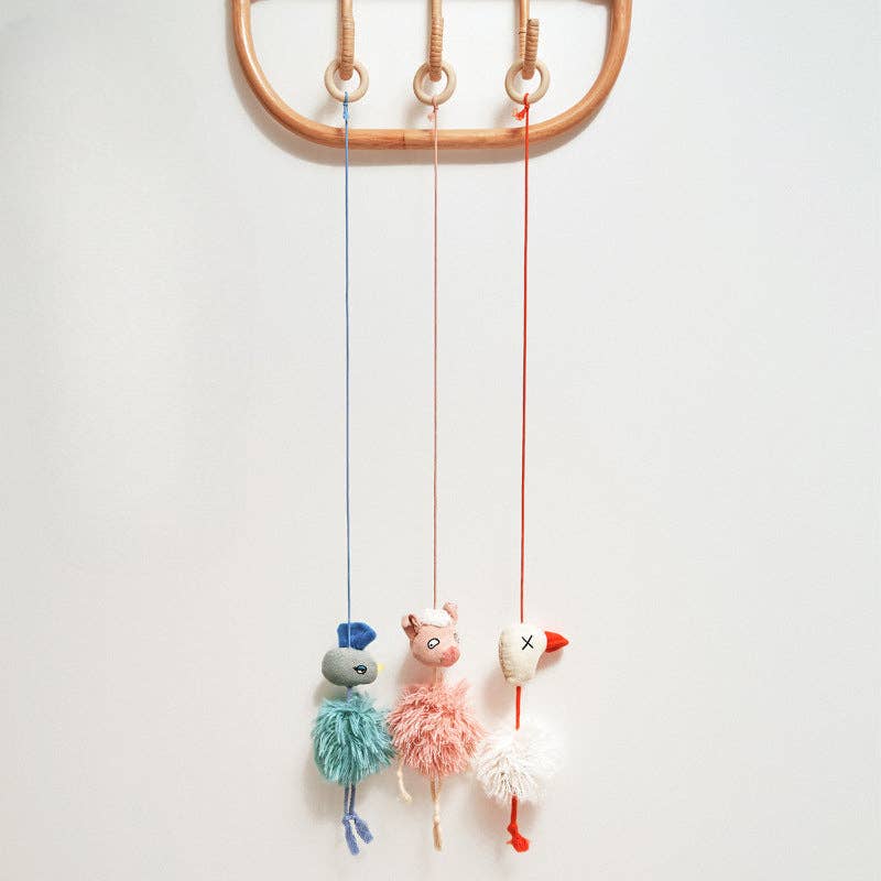 Moo - Cute Animal Series Cat Teaser Toy: Pink