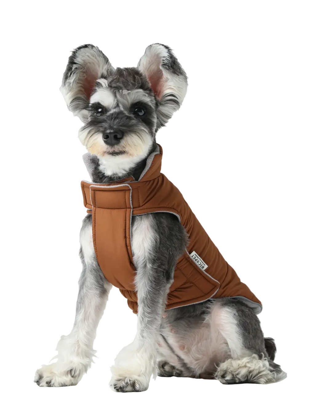Reversible Dog Vest Jacket - Orange Grey