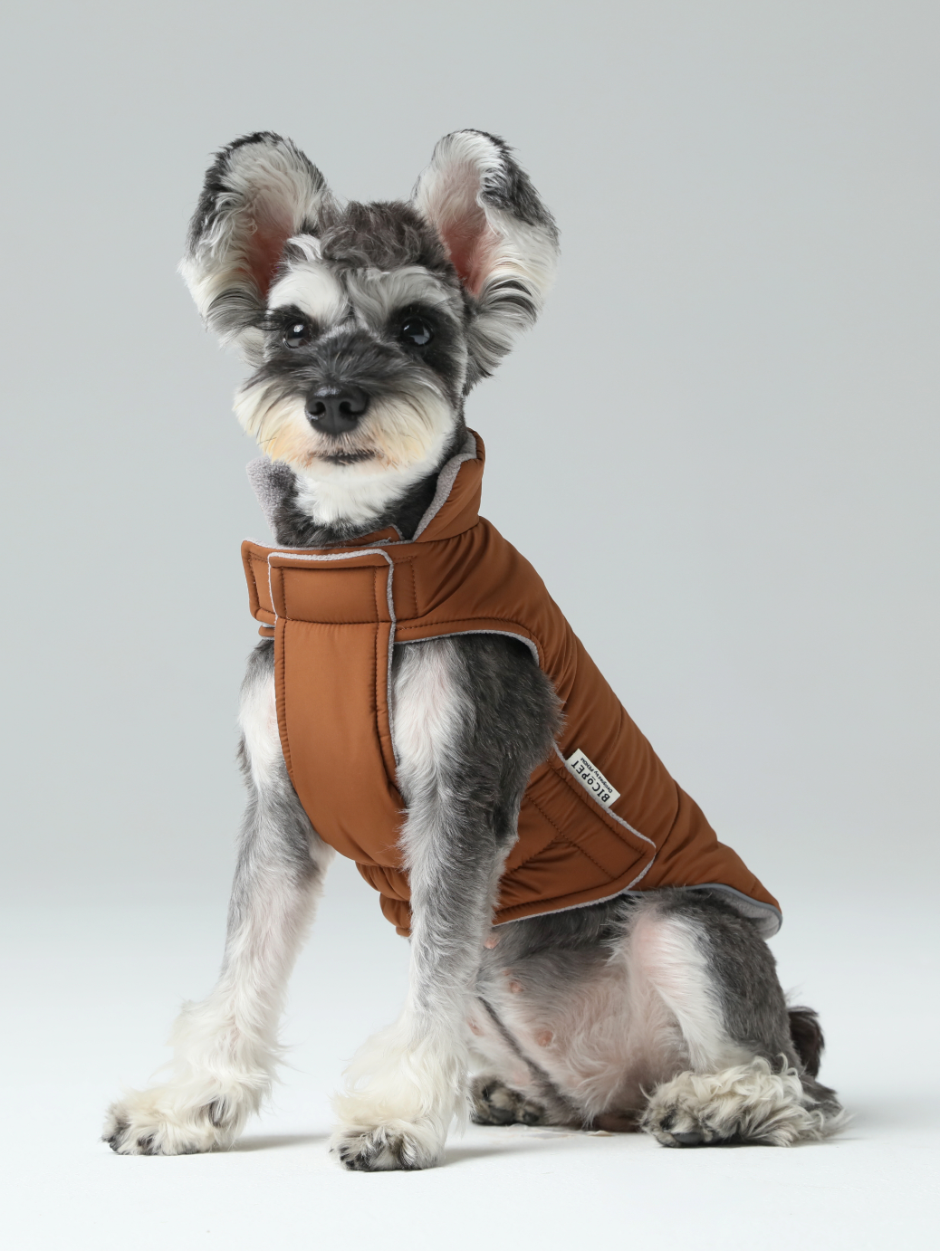 Reversible Dog Vest Jacket - Orange Grey