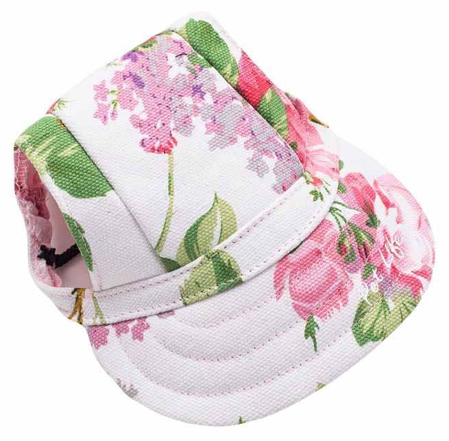 Pet Life ® 'Botanic Bark' Floral Uv Protectant Dog Hat Cap