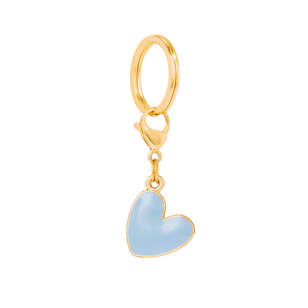 Blue Heart Collar Charm