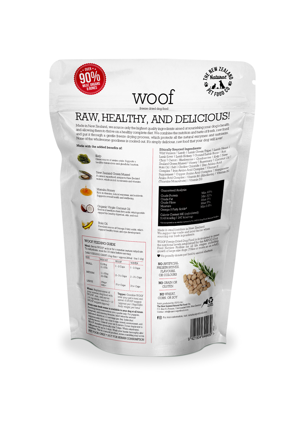 Woof Wild Venison Freeze Dried Dog Food