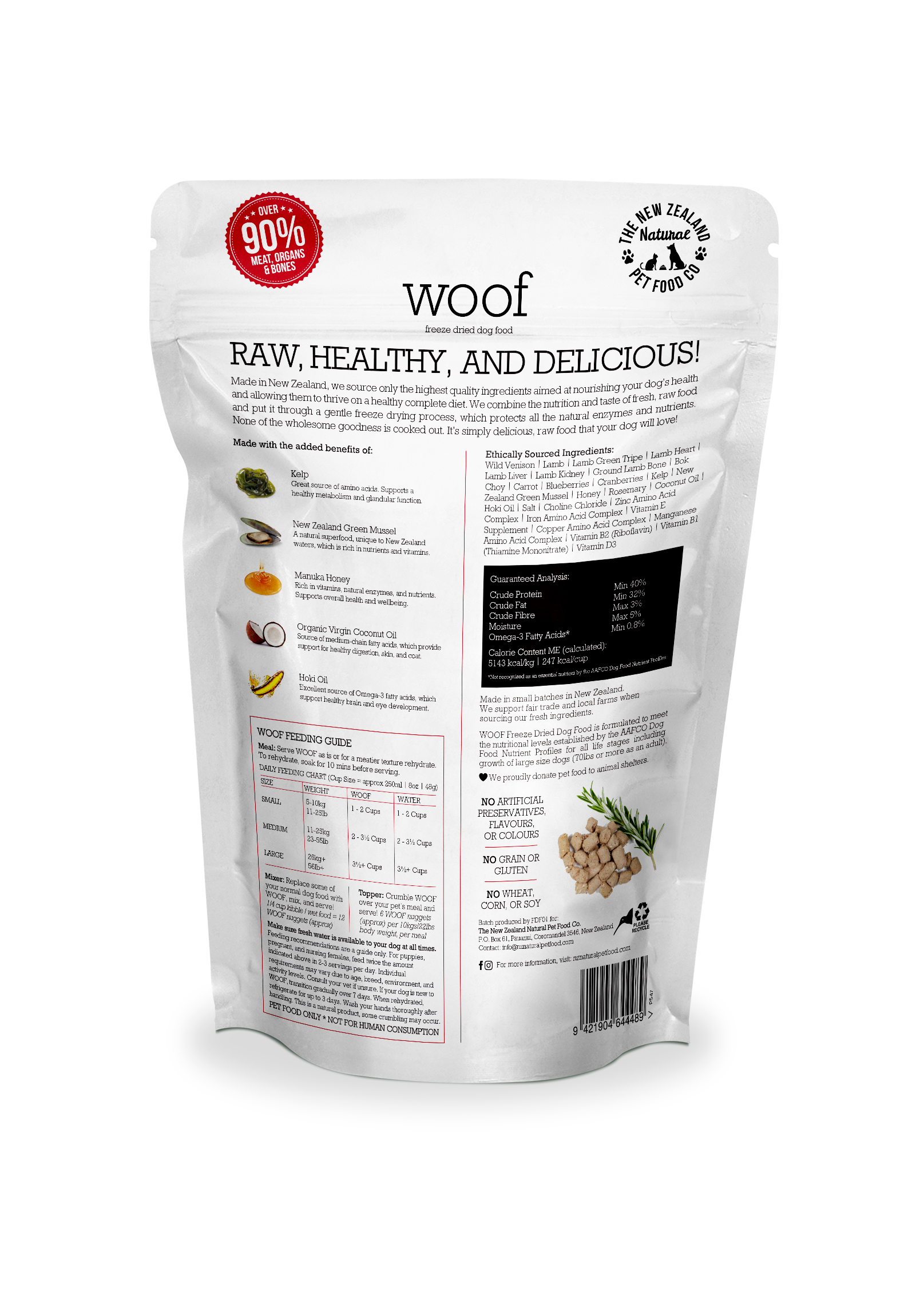 Woof Wild Venison Freeze Dried Dog Food