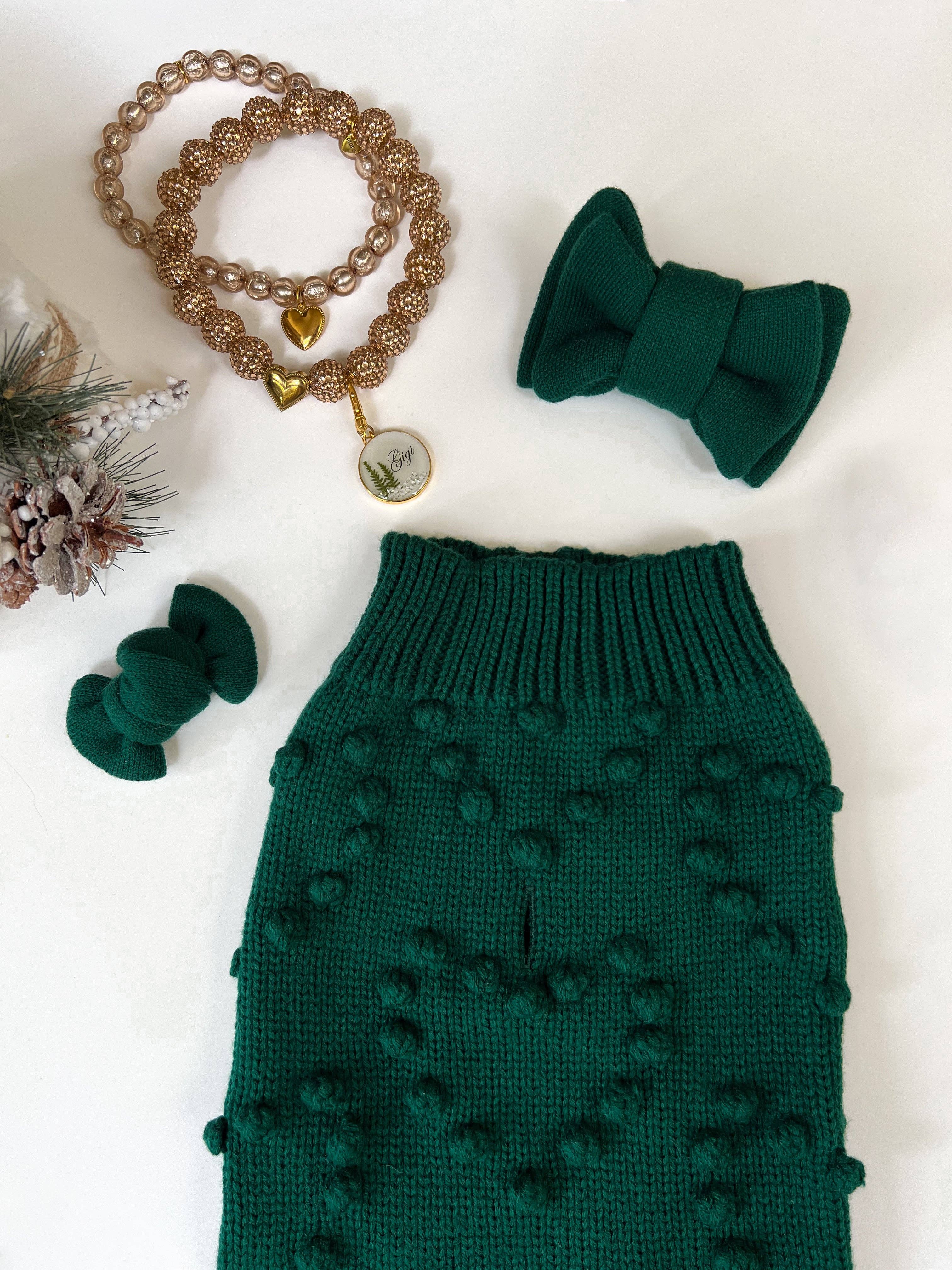 Heartknit Dog Sweater - Evergreen