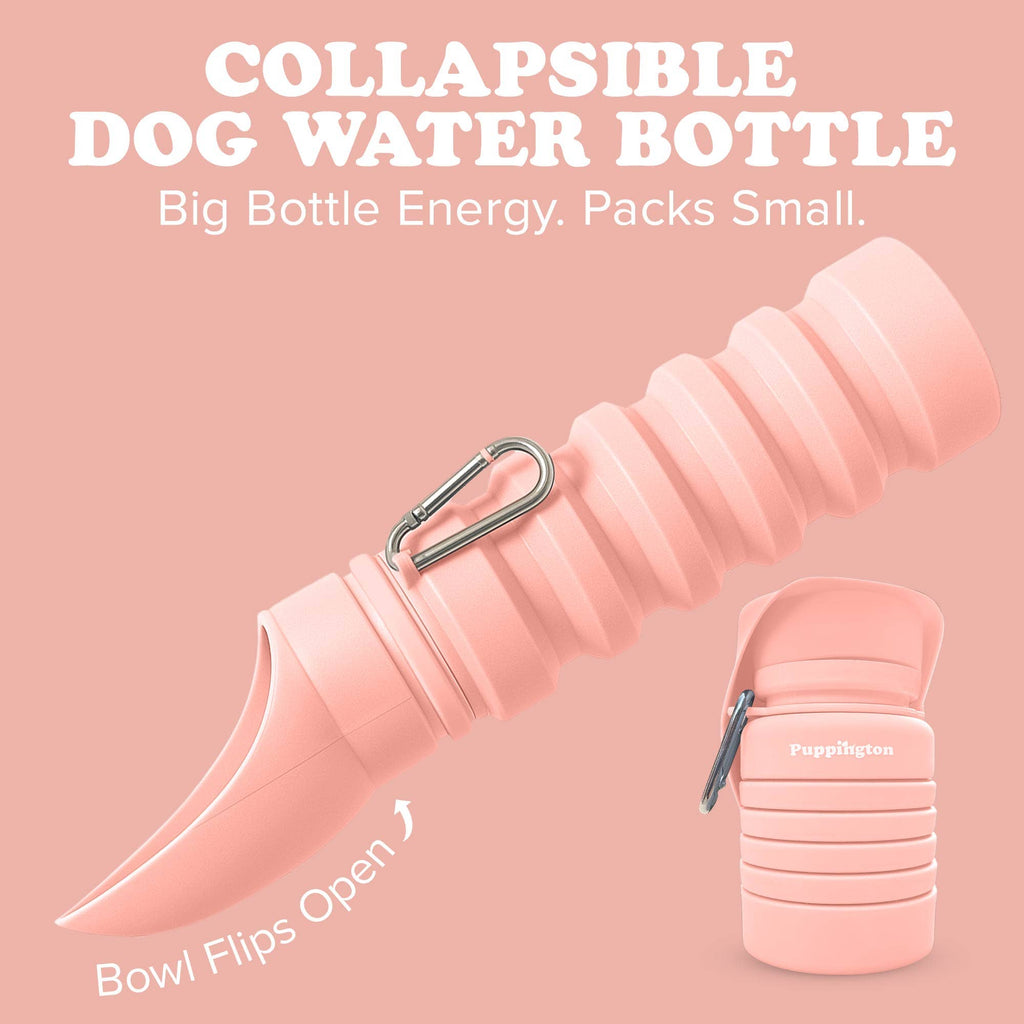 Puppington Collapsible Silicone Dog Water Bottle