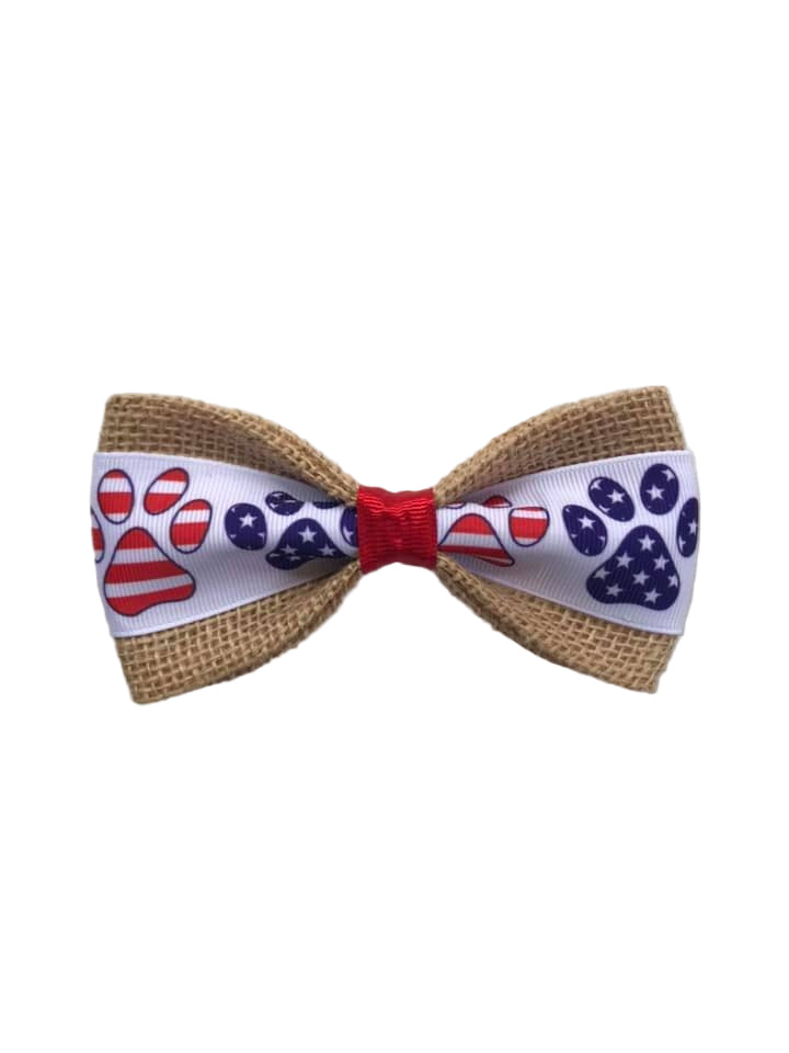 Patriotic Paw Bow Tie