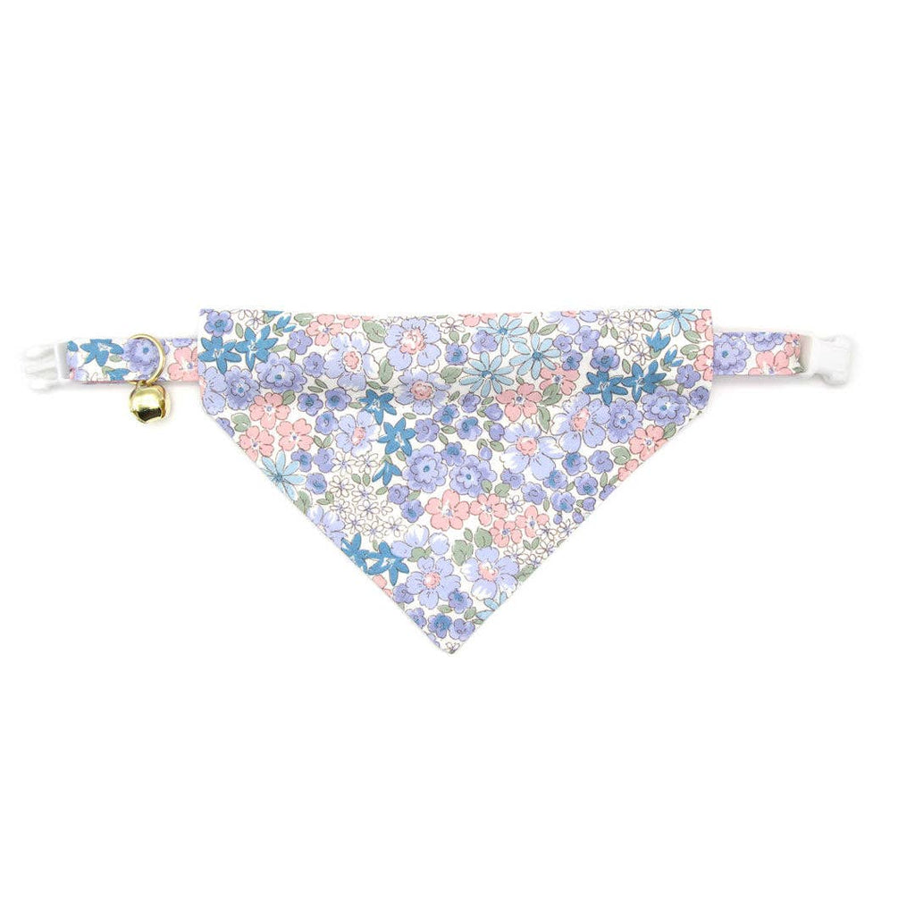 "Willow" - Light Pink, Purple & Blue Flower Cat Collar