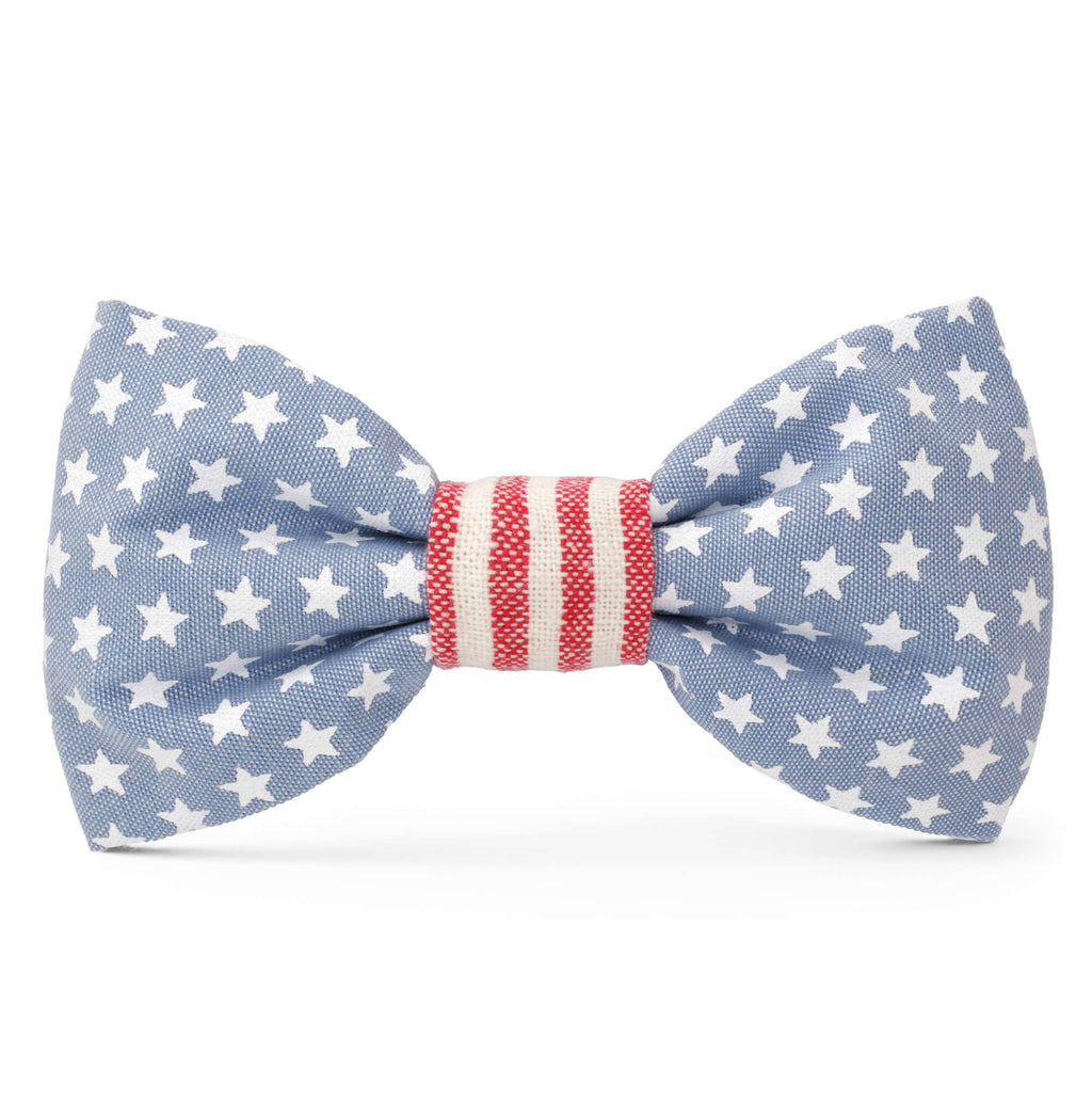 Stars and Stripes Summer Memorial Day Dog Bow Tie