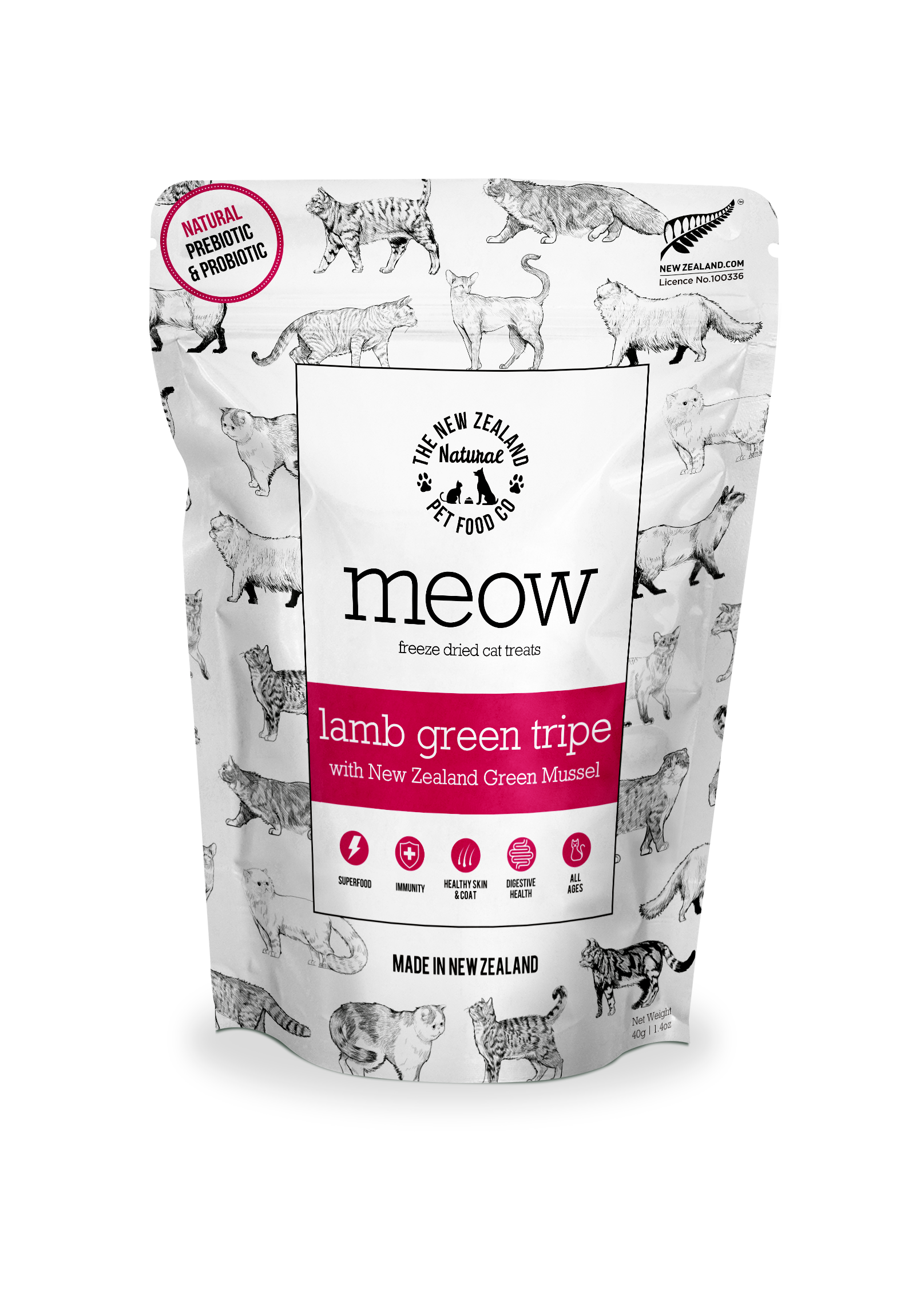 Meow Lamb Green Tripe Treats 1.4oz