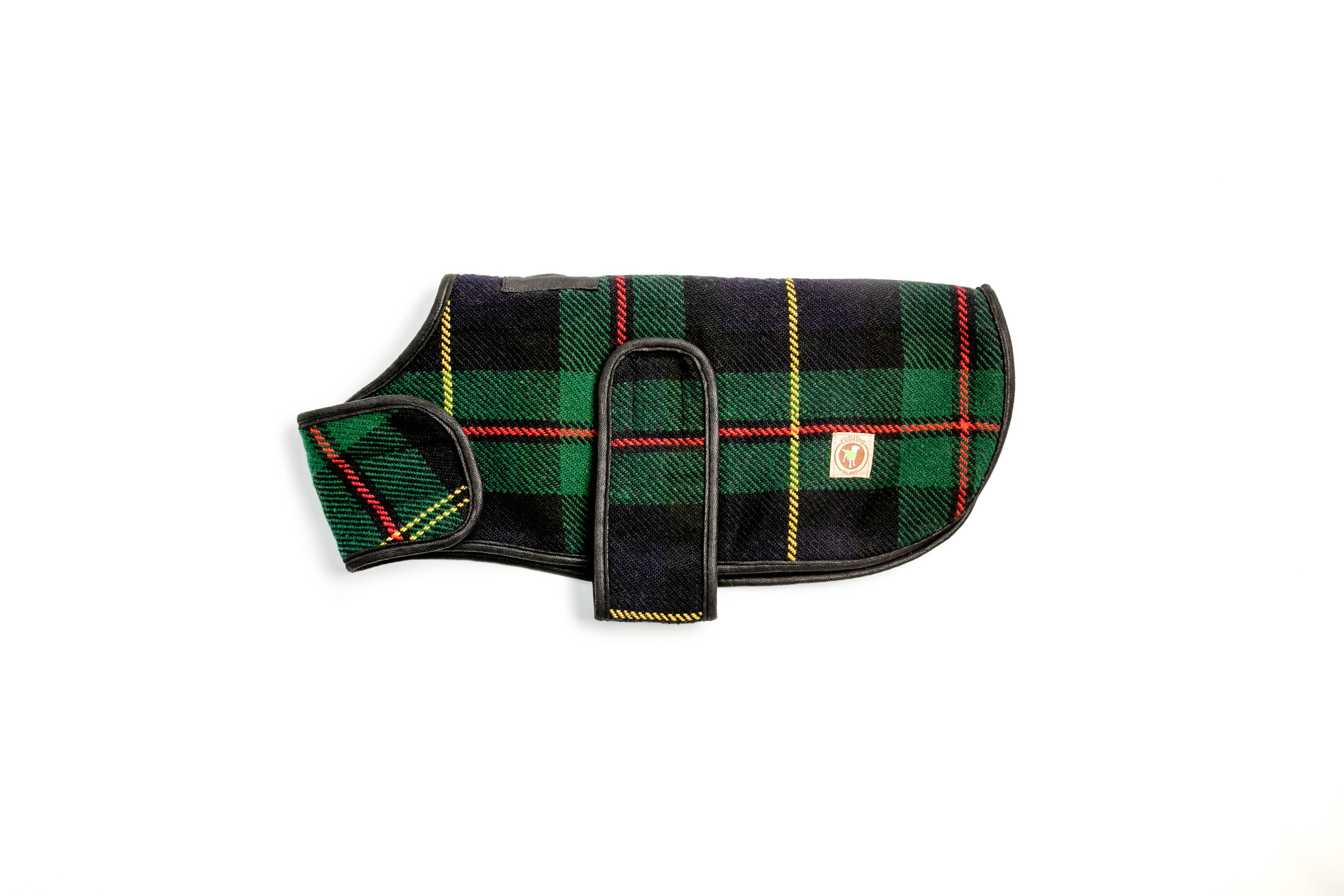 Navy Tartan Blanket Coat