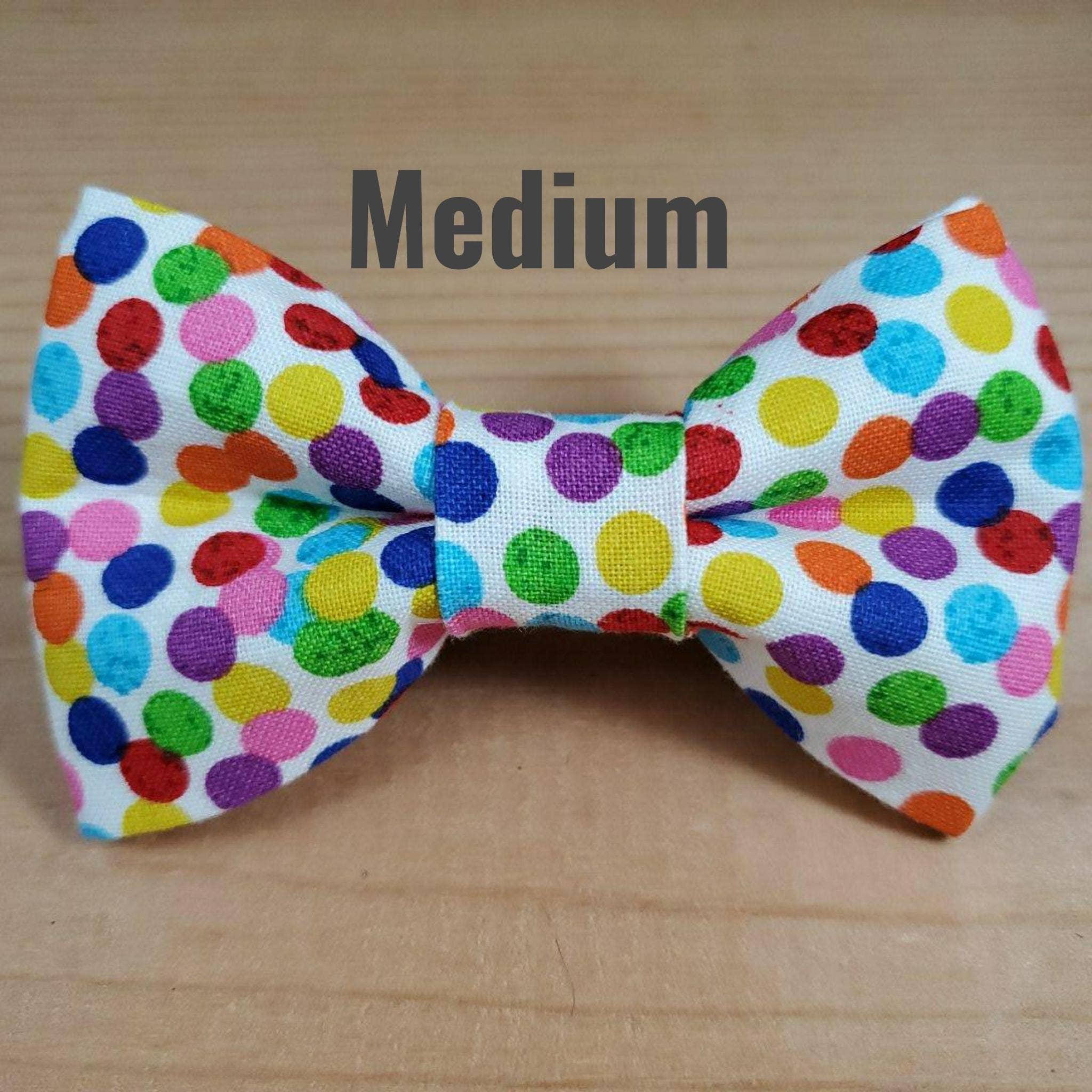 Rainbow Polka Dots Bow Tie