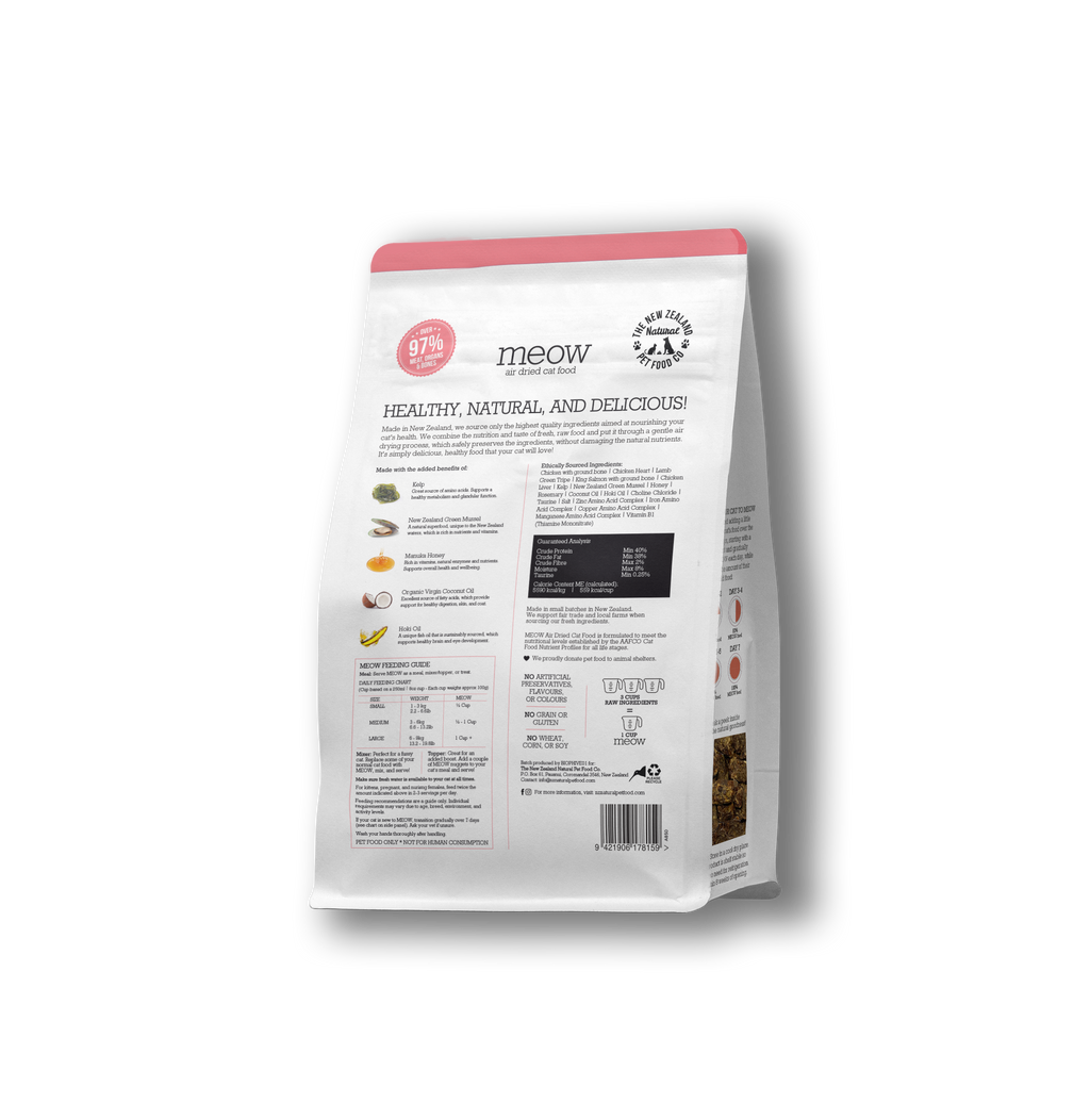 Meow Ch King Salmon Air Dried Cat Food SHORT DATED