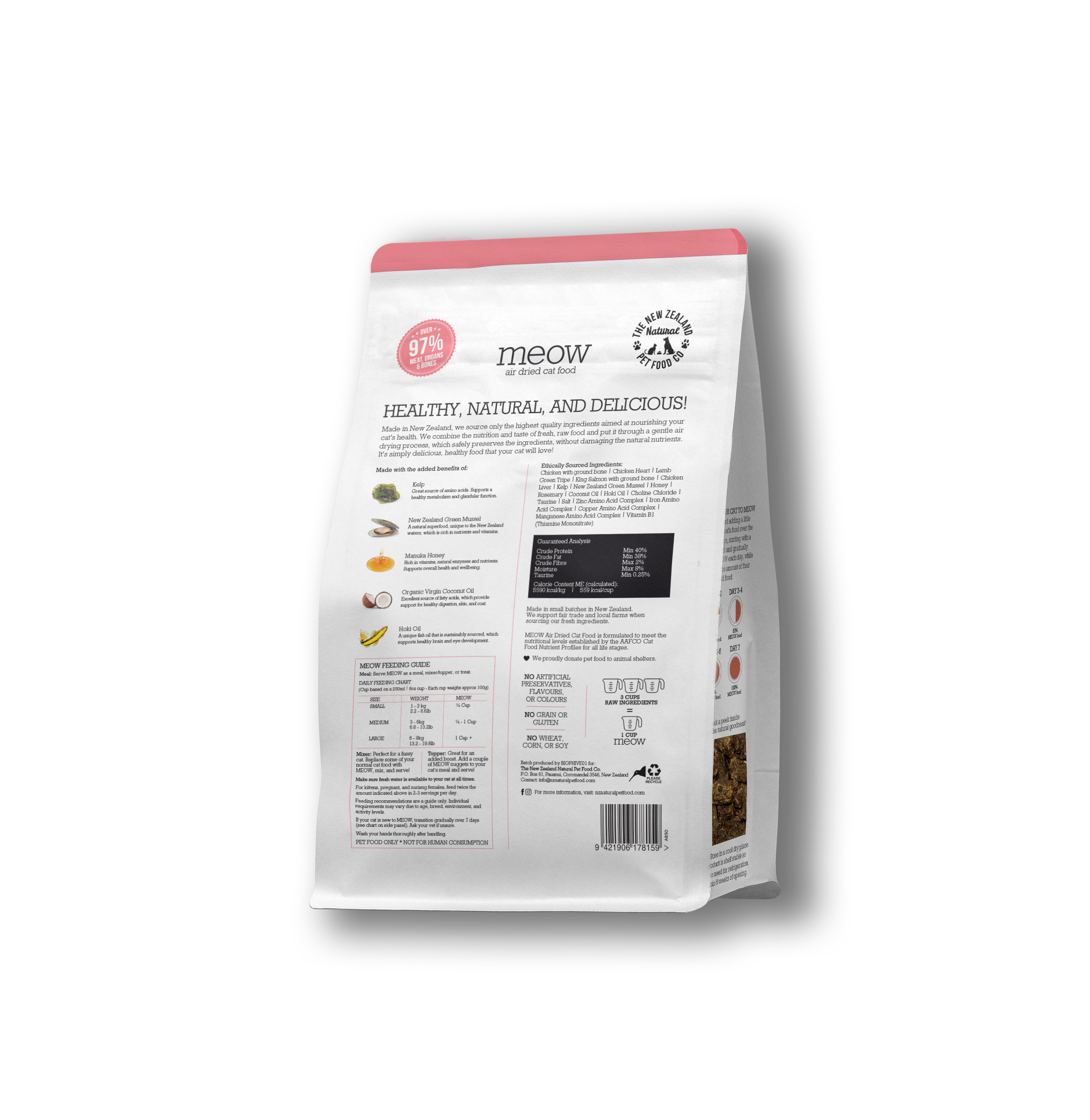Meow Ch King Salmon Air Dried Cat Food SHORT DATED