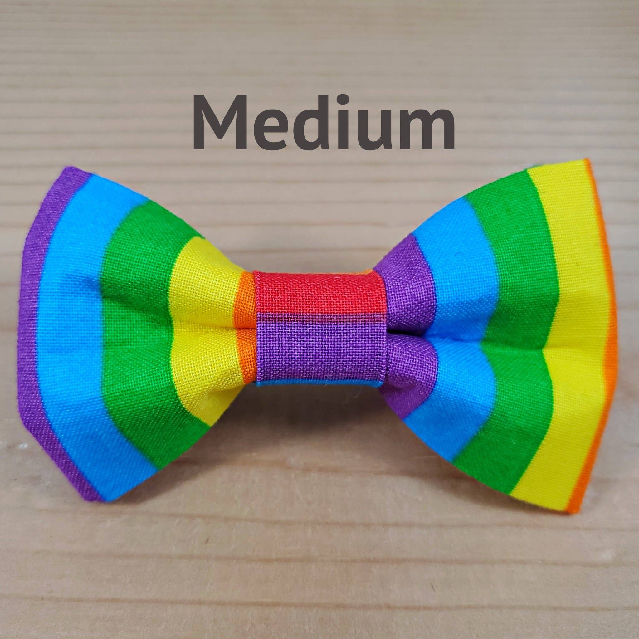 Rainbow Stripes Pride Bow Tie
