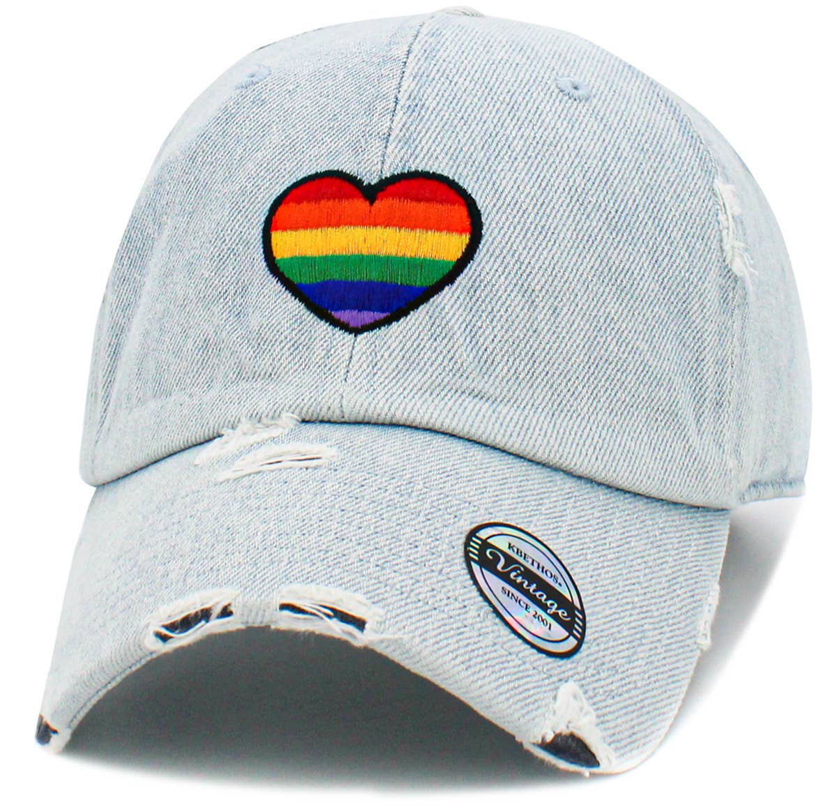 Pride Heart Vintage Dad Hat