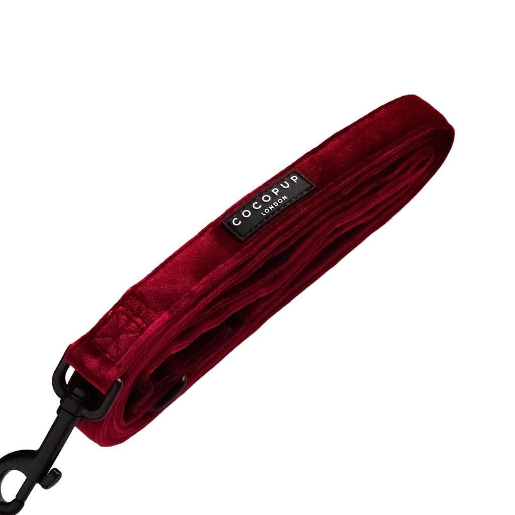 Luxe Velvet Lead - Berry Red