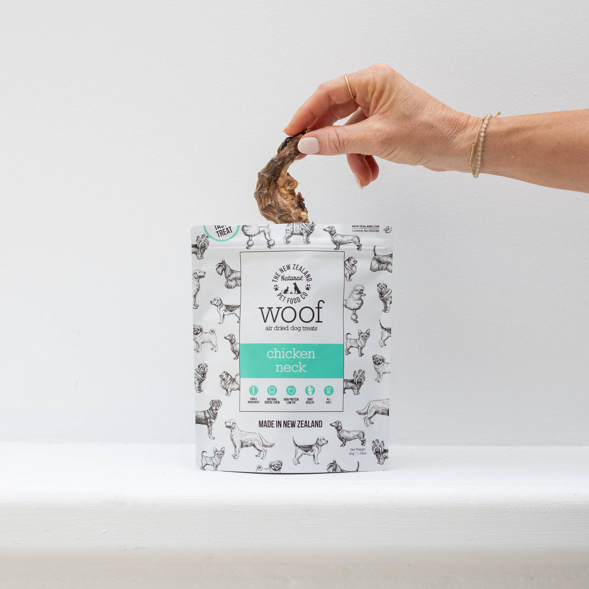 WOOF Chicken Neck Air Dried Treat 1.76oz