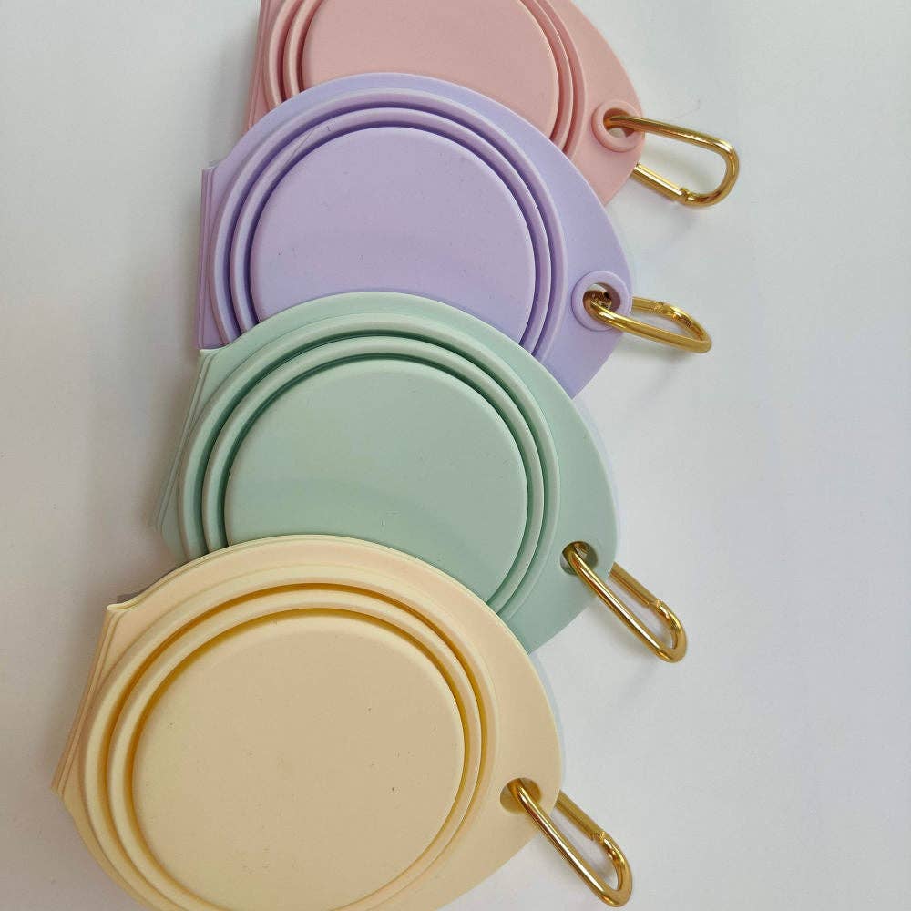 Travel Collapsible Double Pet Bowl with Clip