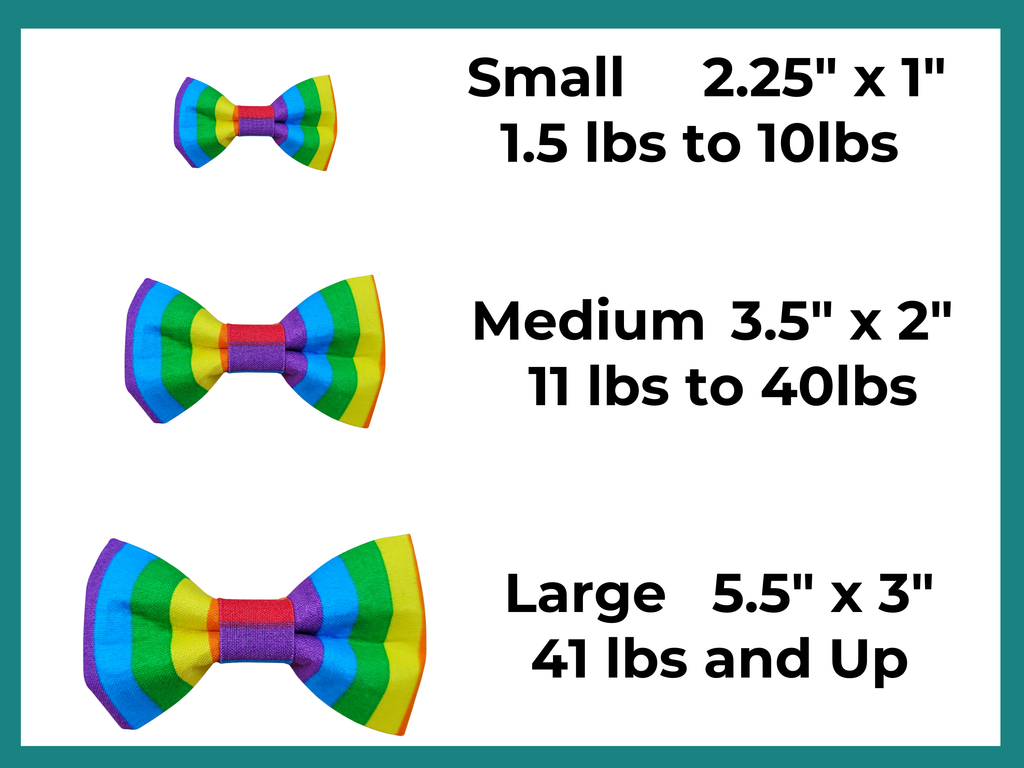 Rainbow Stripes Pride Bow Tie