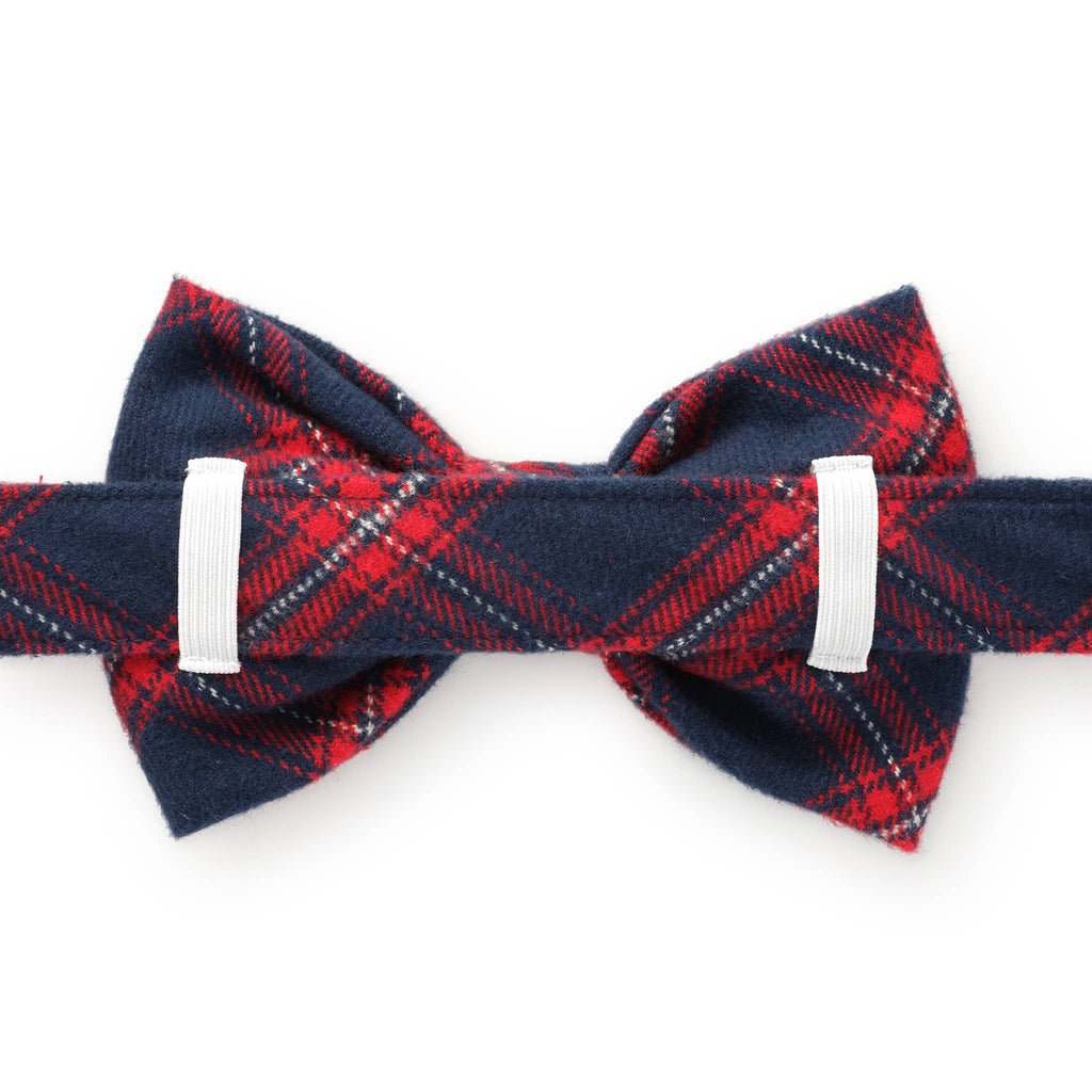 Kingston Plaid Flannel Holiday Dog Bow Tie