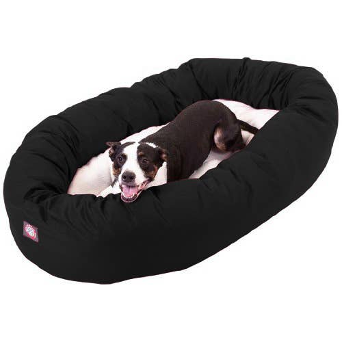 Poly/Cotton Sherpa Bagel Dog Bed