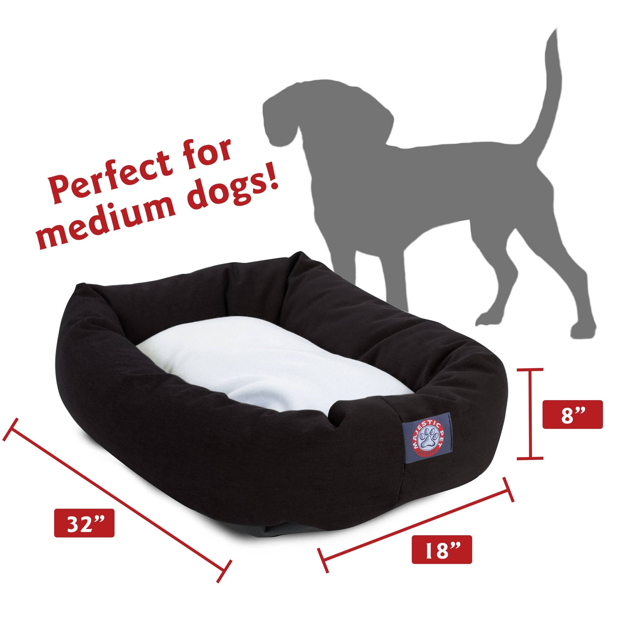 Poly/Cotton Sherpa Bagel Dog Bed