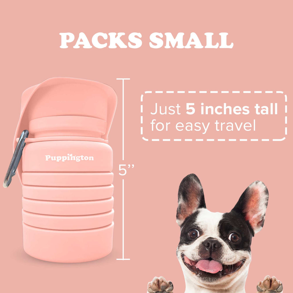 Puppington Collapsible Silicone Dog Water Bottle