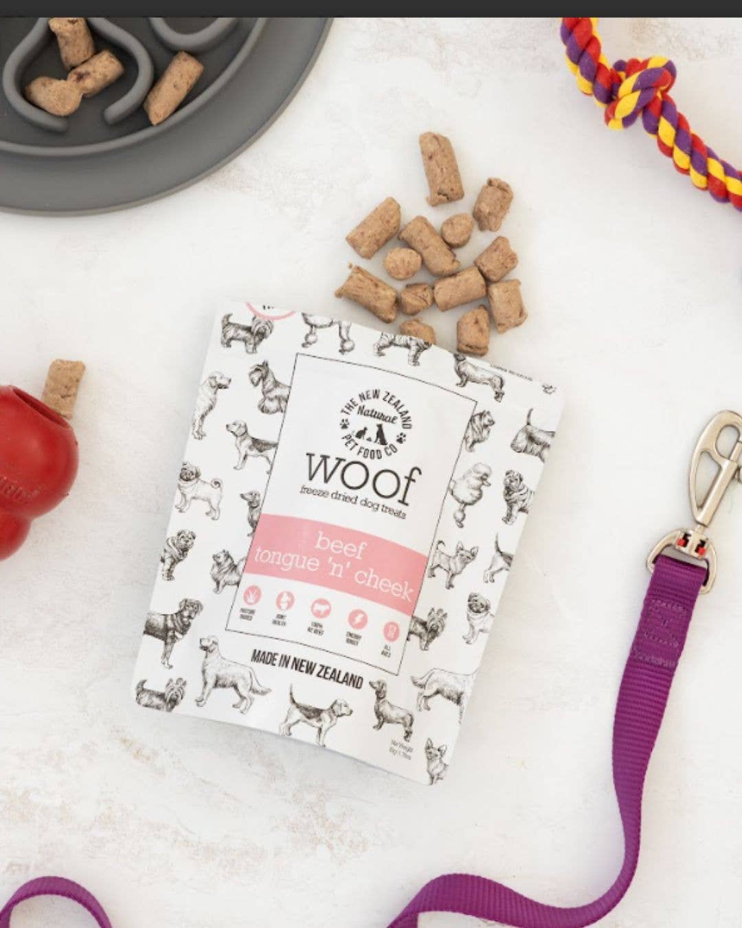 Woof Beef Tongue 'n' Cheek Treat 1.76oz