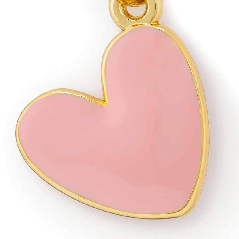 Pink Heart Collar Charm